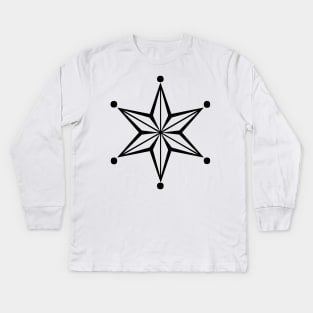 SIX POINT STAR Kids Long Sleeve T-Shirt